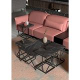 Savita Home V Lux 5'li Orta ve Zigon Sehpa Seti - 49 cm - Bendir
