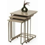 Savita Home Zigon Sehpa Cappuccino Modern Tasarım Dayanıklı Metal Ayak Şık Salon Mobilyası