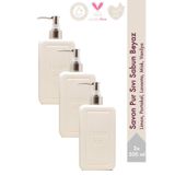 Savon De Royal Savon Pur Luxury Sıvı Sabun Beyaz 500 ml 3 Adet | Portakal, Lavanta, Vanilya | Vegan, Nemlendirici