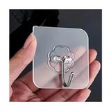 Savory Home 5'li Şeffaf Nano Yapışkanlı Kanca Güçlü Duvar Askısı Banyo Mutfak Kapı Askılık Seti 6 cm