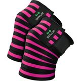 Savur Pro Knee Wraps - Diz Bandajı - Crossfit Ağırlık Dizliği 2'li - Mor - Standart