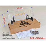 Saw-Tech Üniversal Deflektör Rüzgar Saptırıcı Şeffaf 320 mm x 135 mm Kolay Kurulum ve Uzun Ömürlü