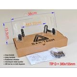 Saw-Tech Üniversal Deflektör Rüzgar Saptırıcı Şeffaf 380mm x 155mm Kolay Kurulum ve Uzun Ömürlü