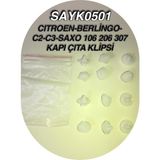 Say Cıtroen Berlıngo C2 C3 Saxo 106 206 307 Kapı Çıta Döşeme Klipsi