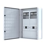 Sayaç Panosu 18 Sigortalı 25A-160A Kompakt Şalter 2 Trifaze Sayaçlı Sıva Üstü Sayaç Panosu IP65 50 x 70 x 22.5 cm POLİ 041
