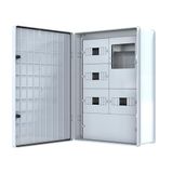 Sayaç Panosu 36 Sigortalı 25A-160A Kompakt Şalter Trifaze Sayaçlı Sıva Üstü Sayaç Panosu IP65 50 x 70 x 22.5 cm POLİ 043