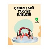 Sayarmarkt 1200 Amper Jumper Kablo 2 Metre Bakır Uçlu Araç Takviye Seti
