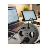 Sayarmarkt Çoklu Priz Akım Koruma 3 Soket 3 Usb Type C Hızlı Şarj 2M Uzatma Kablosu