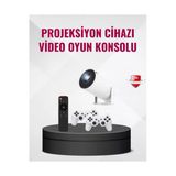 Sayarmarkt Kablosuz Mini Projeksiyon Cihazı Oyun Ve Film İçin Taşınabilir Ev Sineması