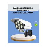 Sayarmarkt Kamera Görünümlü Solar Led Lamba Hareket Sensörlü Uzaktan Kumandalı Bahçe Duvar Aydınlatması