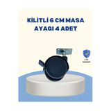Sayarmarkt Kilitli Mobilya Tekerleği 6 Cm 4’Lü Kolay Kurulum