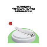 Sayarmarkt Mutfak Ve Banyo Askılığı Vakumlu Yapışkanlı 5 Askı Bölmeli