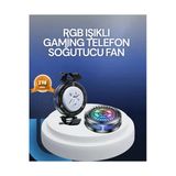 Sayarmarkt Rgb Led Telefon Soğutucu Fan Yüksek Hızlı Soğutma Oyuncu Cooler