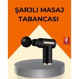 Sayarmarkt Şarjlı Kas Masaj Aleti 6 Kademe 4 Başlık Derin Doku Ems Titreşim Sporcu Masaj Tabancası