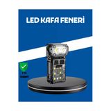 Sayarmarkt Şarjlı Led Kafa Lambası Manyetik Klipsli El Sensörlü Çok Fonksiyonlu