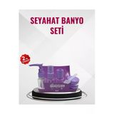 Sayarmarkt Seyahat Boy Banyo Seti 5’li Mini Şişe ve Krem Kutusu Çantalı