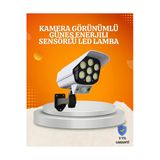 Sayarmarkt Solar Şarjlı Hareket Sensörlü Led Dış Mekan Lambası Kamera Tasarımlı Güvenlik Işığı