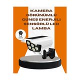 Sayarmarkt Solar Şarjlı Kamera Tasarımlı Led Duvar Lambası Hareket Sensörlü Dış Mekan Aydınlatma