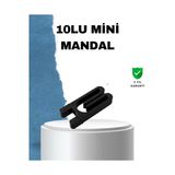 Sayarmarkt Tekrar Kullanılabilir Poşet Mandalı Siyah 10 Adet