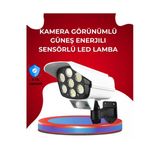 Sayarmarkt Uzaktan Kumandalı Güneş Enerjili Led Güvenlik Lambası Kamera Tipi Hareket Sensörlü