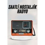 Sayarmarkt Vintage Nostaljik Radyo Aux USB Sd Kart Girişli Şarjlı Bluetooth Bağlantılı