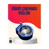 Sayarmarkt Yuvarlak Metal Küllük Çakmak Entegreli Dayanıklı Yapı