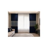 SAYDEMİR HOME Pano Fon Perde Lacivert Damask Çiçek Desenli Fon Perde SIK PİLE 1/3 TEK KANAT + AKSESUAR HEDİYE