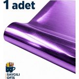 Saygılı Ofis Metalik Aynalı Fon Kartonu. 50X70 Ebat. 250 gr ( 1 Adet ) Mor A4