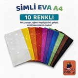 Saygılıofis A4 Simli Eva Yapışkansız 20x30cm 10 Renk 20*30 Anaokulu Etkinlik
