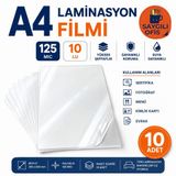 Saygılıofis Laminasyon Filmi A4 125 mic ( 10 Adet )