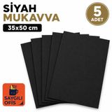 Saygılıofis Siyah Renkli Mukavva 35x50 5 Adet Renkli Mukavva 5 Adet