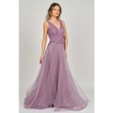Saygın 0991377 Lila Kadın Abiye Elbise