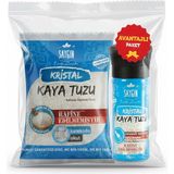 Saygın Tuz Rafine Edilmemiş Doğal Kristal Kaya Tuzu İkili Set - Paketli 500 gr + Değirmenli 110 gr
