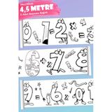Sayı Temalı Eğitici Aktivite Dev Boyama Kağıdı 4,5 Metre