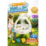 Sayıcı Kids Çeşmeli Kum Su Oyun Masası 2in1 Çocuk Aktivite Masası Eğitici Duyusal Oyuncak