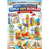 SAYICI Kids Sayıcı Kids Eğitici ve Ekonomik Toplu Yapı Blokları 138 Parça – STEM Oyuncak, Motor Beceri Geliştirici 3+ Yaş - Sayıcı Kids Toplu Yapı Blokları Seti 138 Parça | Çocuklar İçin Eğitici Oyuncak | Motor & Yaratıcılık Oyunu