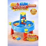 Sayıcı Kids Su Kum Aktivite Masası 3in1 Çocuk Oyun Masası Mini Şelale Eğitici Duyusal Oyuncak