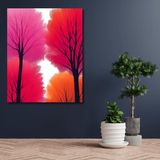 Sayılarla Boyama Hobi Seti Renkli Baskı 40x50 cm: Ağaçların Rengi