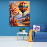 Sayılarla Boyama Hobi Seti Renkli Baskı 40x50 cm: Sonbaharda Balon