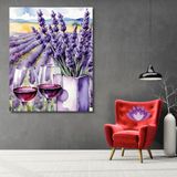 Sayılarla Boyama Hobi Seti Renkli Baskı 50x65 cm: Lavanta Bahçe Keyfi