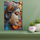 Sayılarla Boyama Hobi Seti Renkli Baskı 60x75 cm: Mozaik Kadın