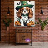 Sayılarla Boyama Hobi Seti Renkli Baskı 60x75 cm: Şapkalı Köpek