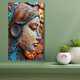 Sayılarla Boyama Hobi Seti Renkli Baskı 80x100 cm: Mozaik Kadın