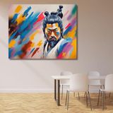 Sayılarla Boyama Hobi Seti renkli Baskı 80x100 cm: Samuray 2