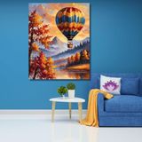 Sayılarla Boyama Hobi Seti Renkli Baskı 80x100 cm: Sonbaharda Balon