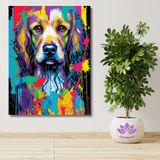 Sayılarla Boyama Hobi Seti Renkli Baskılı 50x65 cm: Renkli Köpek