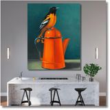 Sayılarla Boyama Hobi Seti Renkli Baskılı 50x65 cm: Renkli Kuş 2