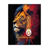 Sayılarla Boyama Numaralı Tuval Seti Fırça Boya Dahil 40X50 Cm, Aslan Cimbom - Çok Renkli