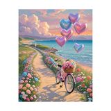 Sayılarla Boyama Numaralı Tuval Seti Fırça Boya Dahil 40X50 cm Pembe Rüya - Çok Renkli