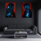 Sayılarla Boyama Seti 50x70 cm 2'li Harry Potter ve Hermione'in Büyülü Dünyası